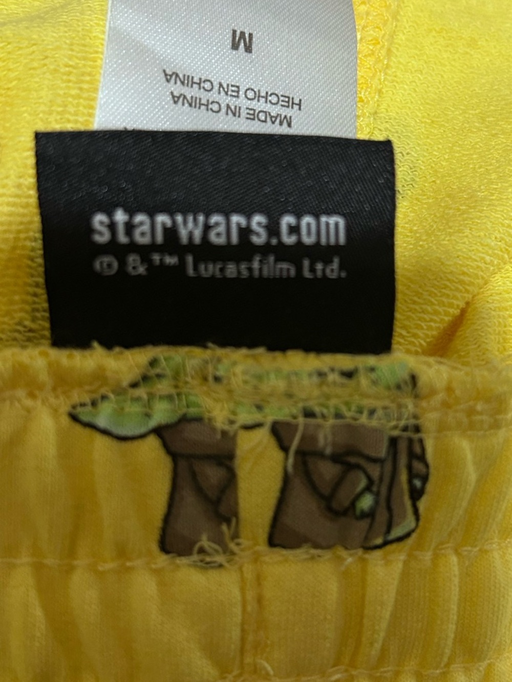 Star Wars Yellow Grogu Print Women’s Lounge Shorts - Picture 5 of 6